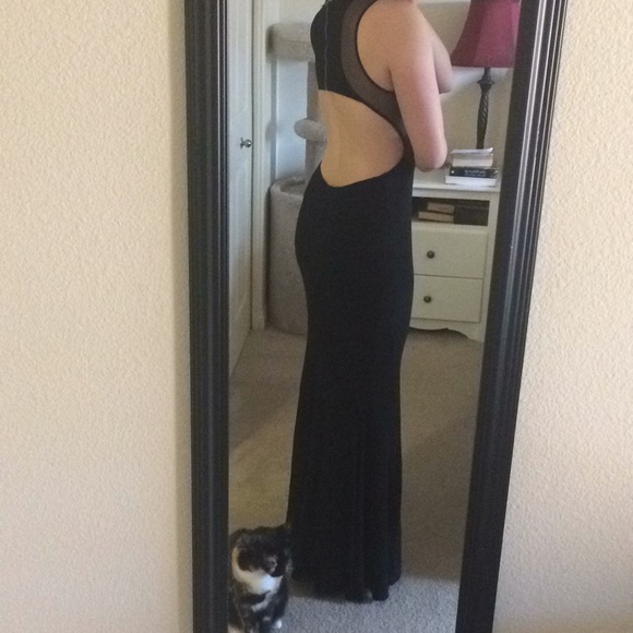 Black sexy maxi evening gown - Picture 3 of 3